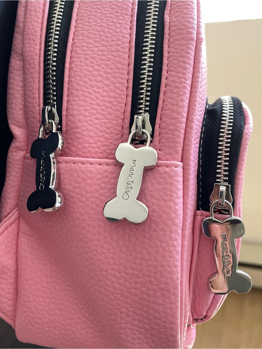 Marc Tetro Pink Mini Backpack Westie Dog Vegan Leather Small Backpack Purse - Picture 4 of 12